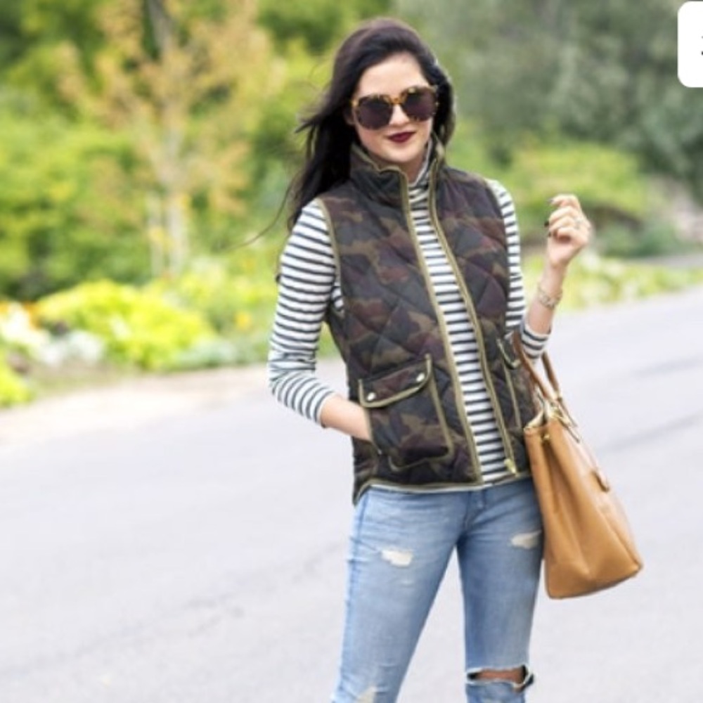 J. Crew Excursion Puffer Camo Vest